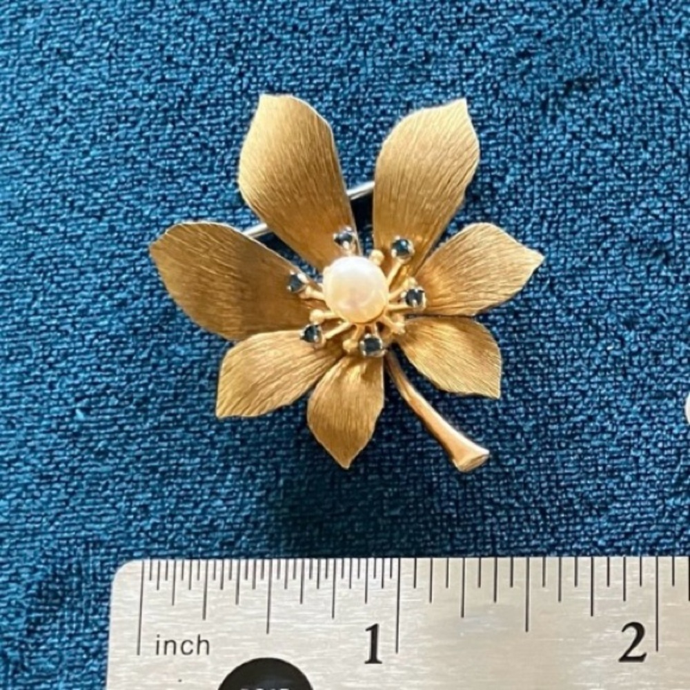 Vintage Marked Krementz Pin Brooch - Picture 4 of 5